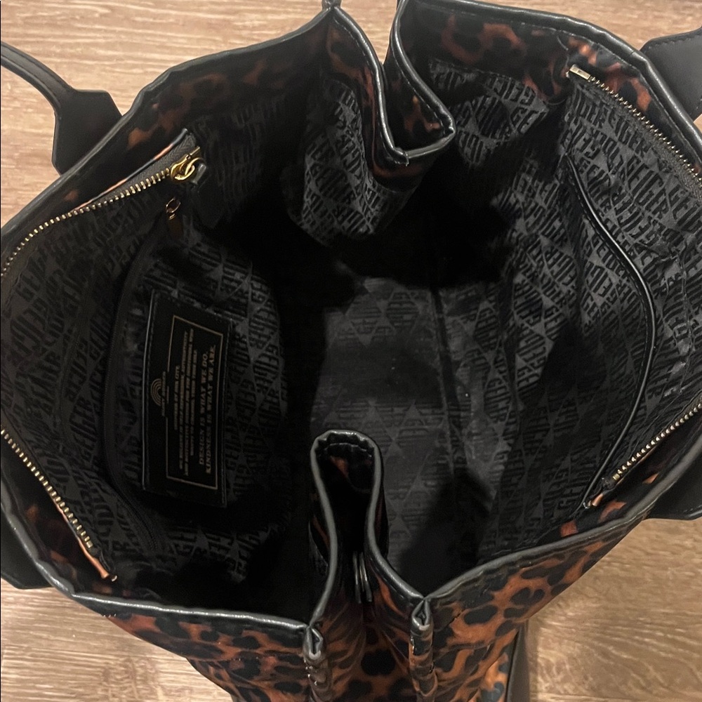 Kurt Geiger Leopard Print Quilted Tote with Black Trim - Picture 13 of 14